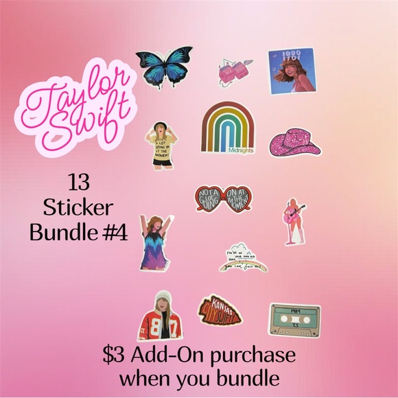 $3 Add-On 🆕Taylor Swift Sticker Bundle #4 - Picture 1 of 11